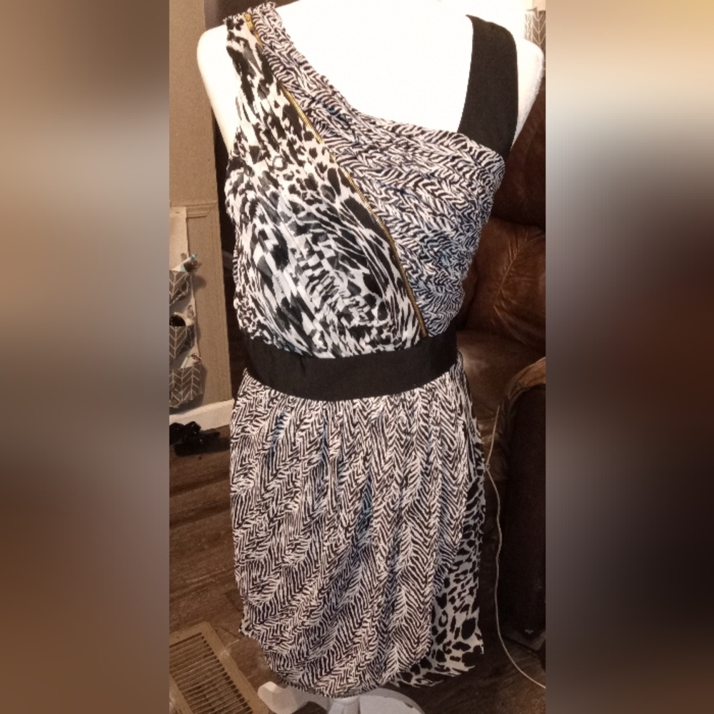 Allen B. Animal Print Dress